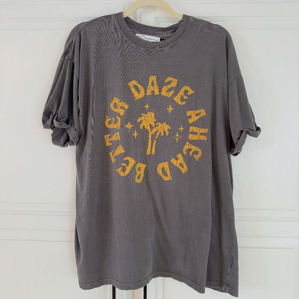 Girl Dangerous "Better Daze Ahead" Palm Tee – Vintage Black – Large